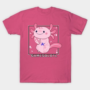 Gamesalotl Cute Kawaii Axolotl Gamer T-Shirt